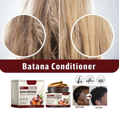 Batana Oil for Hair Growth, 100% Pure & Natural Batana Oil,Batana Oil Organic Raw Hair Repair Cream,Repairs Damaged Hair, Leaves Hair Smoother(1pcs), Brown