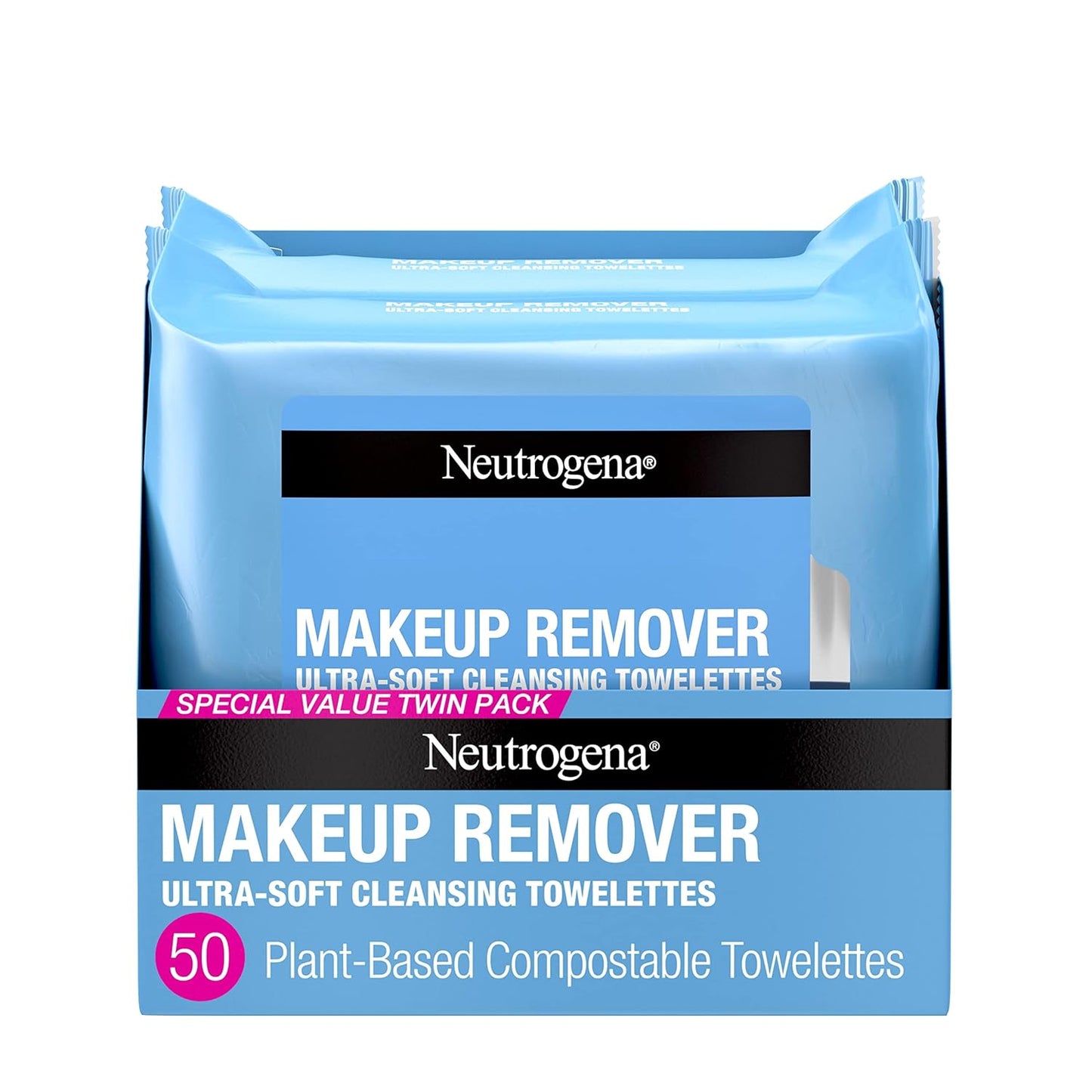 Neutrogena Makeup Remover Wipes, Twin Pack, 25 Count (Pack of 2) - Beauty Storeology