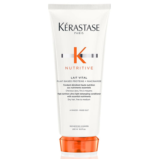 Kerastase Nutritive Lait Vital Hydrating Conditioner | Adds Moisture, Shine, and Nourishment | Smoothing and Softening Deep Conditioner | With Niacinamide | For Fine to Medium Dry Hair - Beauty Store