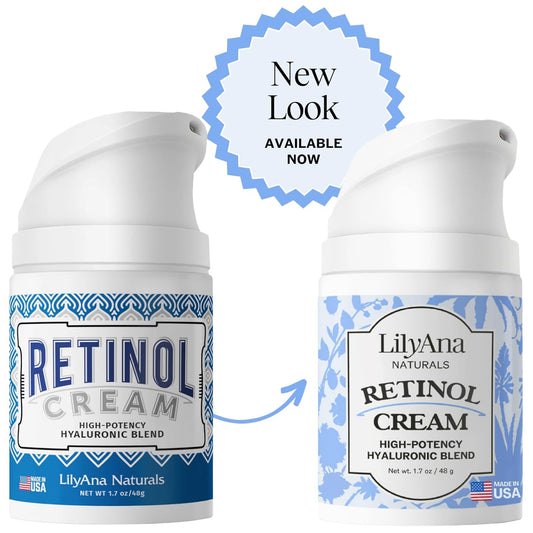 LilyAna Naturals Retinol Cream - Made in USA, Anti Aging Moisturizer for Face and Neck,Wrinkle, Retinol Complex - 1.7oz - Beauty Store